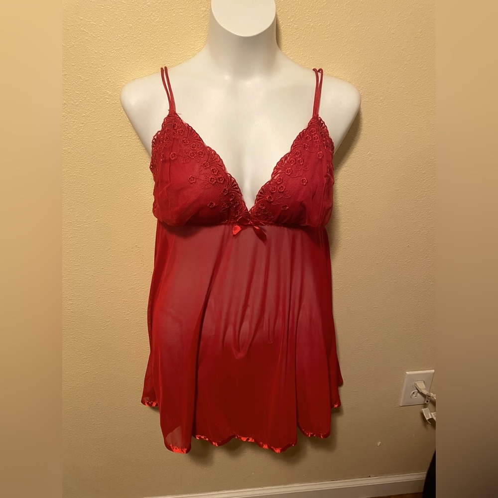 Red Sheer Chemise